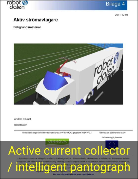 Active/intelligent current collector/pantograph